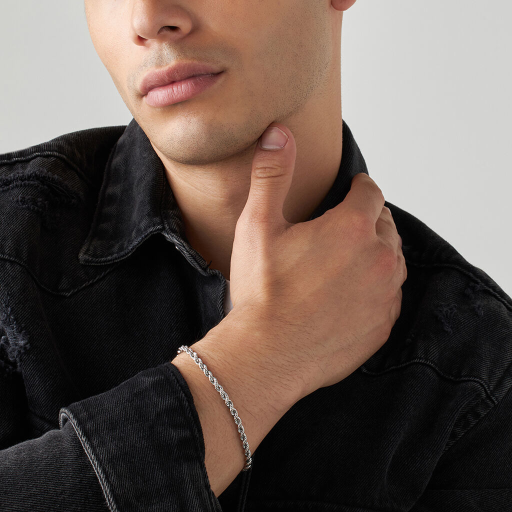 Bracciale Catena L'homme Or Oro Bianco - Bracciali Uomo | Stroili