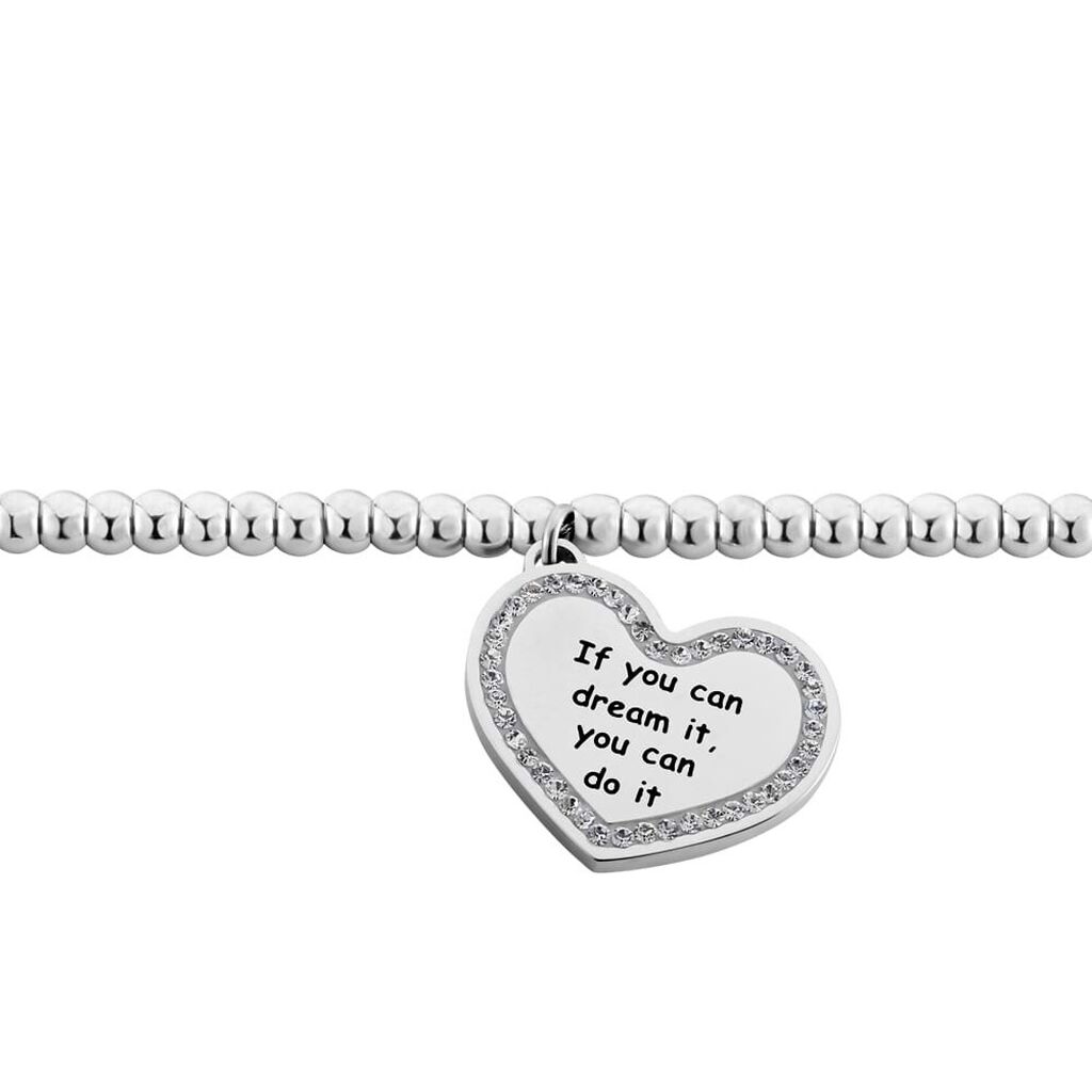 Bracciale Lady Message Acciaio Cristallo - Bracciali con Incisione Donna | Stroili