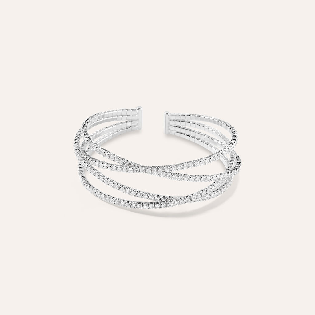 Bangle Romantic Shine Metallo Cristallo