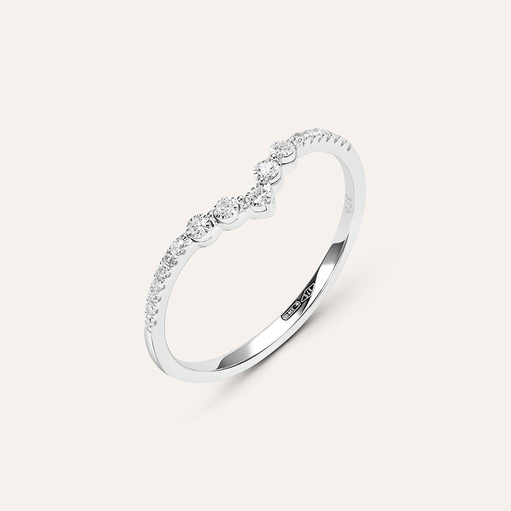 Anello Fedina Sophia Oro Bianco Diamante - Anelli con Pietre Donna | Stroili