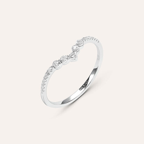 Anello Fedina Sophia Oro Bianco Diamante - Anelli con Pietre Donna | Stroili