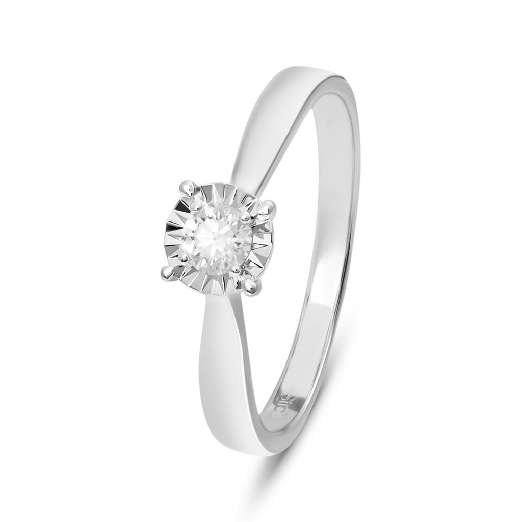 Anello Solitario Diamotion Oro Bianco Diamante