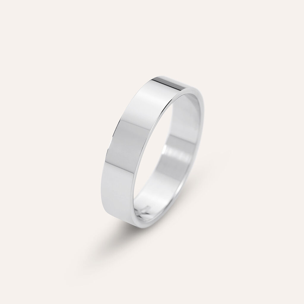 Anello Fascia Gentleman Argento Rodiato