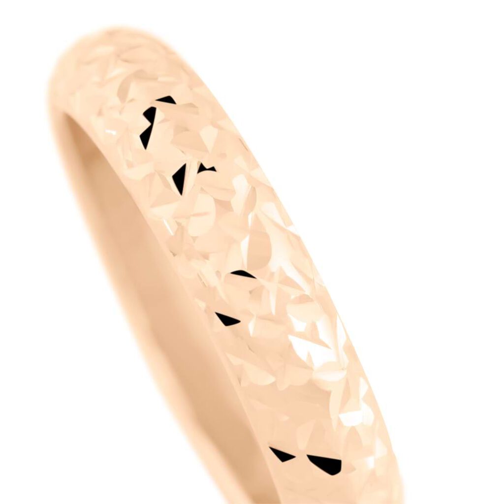 Fede Classica Leggera Diamantata 4 mm Oro Rosa - Anelli con Incisione Donna | Stroili