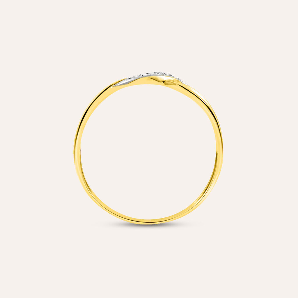 Anello Fascia Sophia Oro Bicolore Diamante - Anelli con Pietre Donna | Stroili