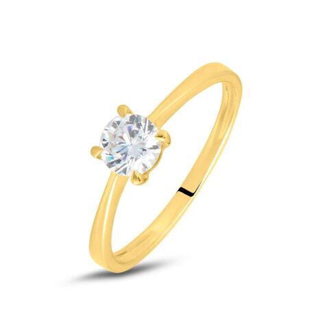 Anello Solitario Claire Oro Giallo Cubic Zirconia - Anelli con Pietre Donna | Stroili
