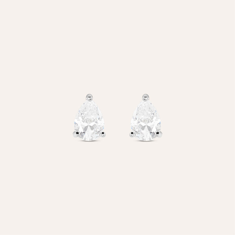 Orecchini Lobo Punto Luce Silver Elegance Argento Rodiato Cubic Zirconia - Orecchini a Lobo Donna | Stroili