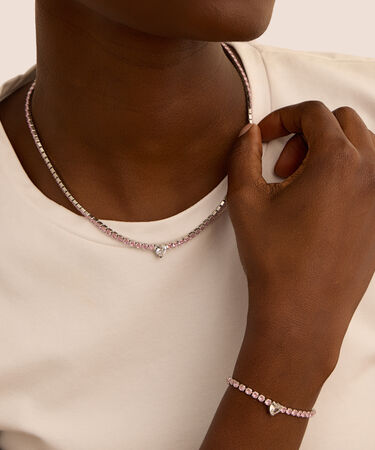 Bracciale Tennis Aura Acciaio Cristallo