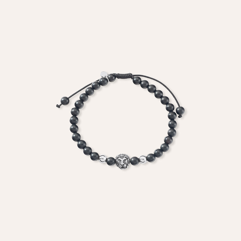 Bracciale Man Code Acciaio Bicolore Bianco / Nero Onice