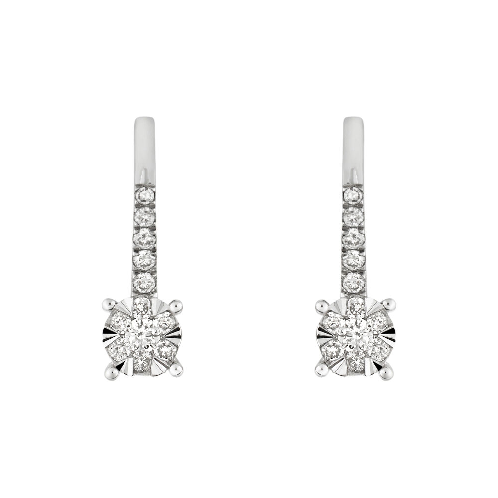 Orecchini oro bianco e diamanti stroili discount