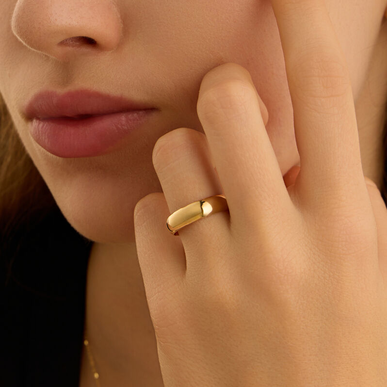 Fede Mantovana Leggera 5 mm Oro Giallo - Anelli con Incisione Unisex | Stroili