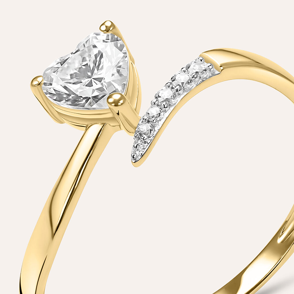 Anello Solitario Claire Oro Giallo Cubic Zirconia