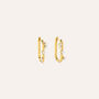 Orecchini Lobo Punto Luce Silver Glow Argento Dorato Cubic Zirconia