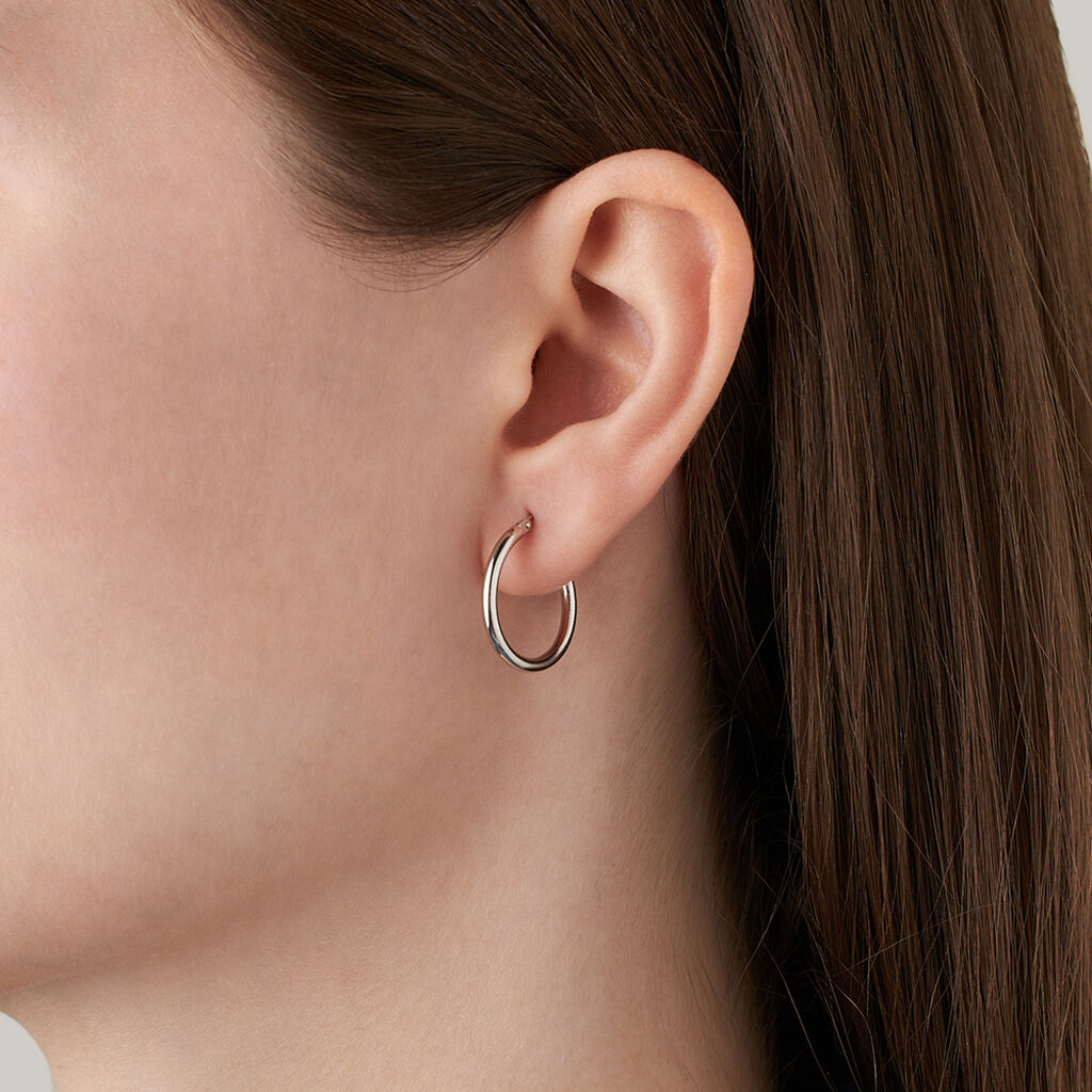 Orecchini A Cerchio Silver Collection Argento Rodiato - Orecchini a Cerchio Donna | Stroili