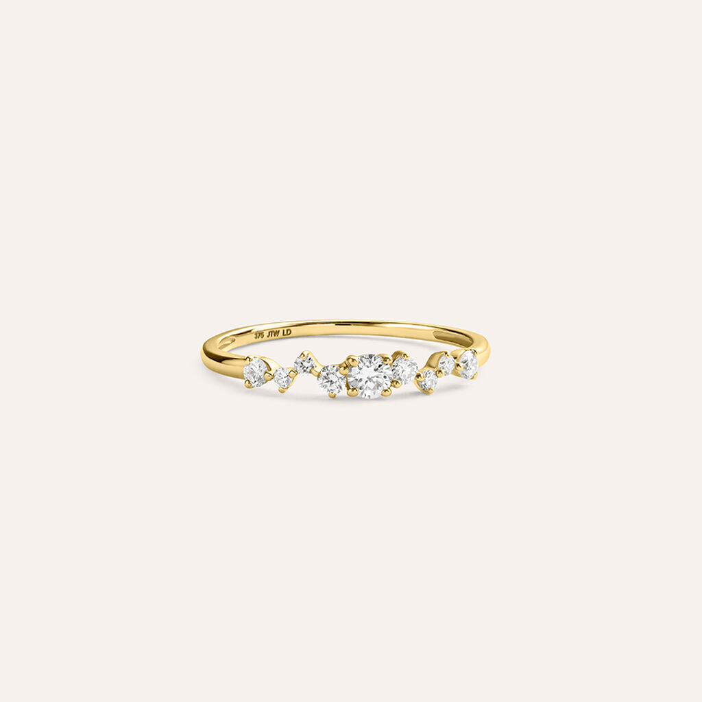 Anello Riviere Diamade Glam Oro Giallo Diamante Lab-Grown