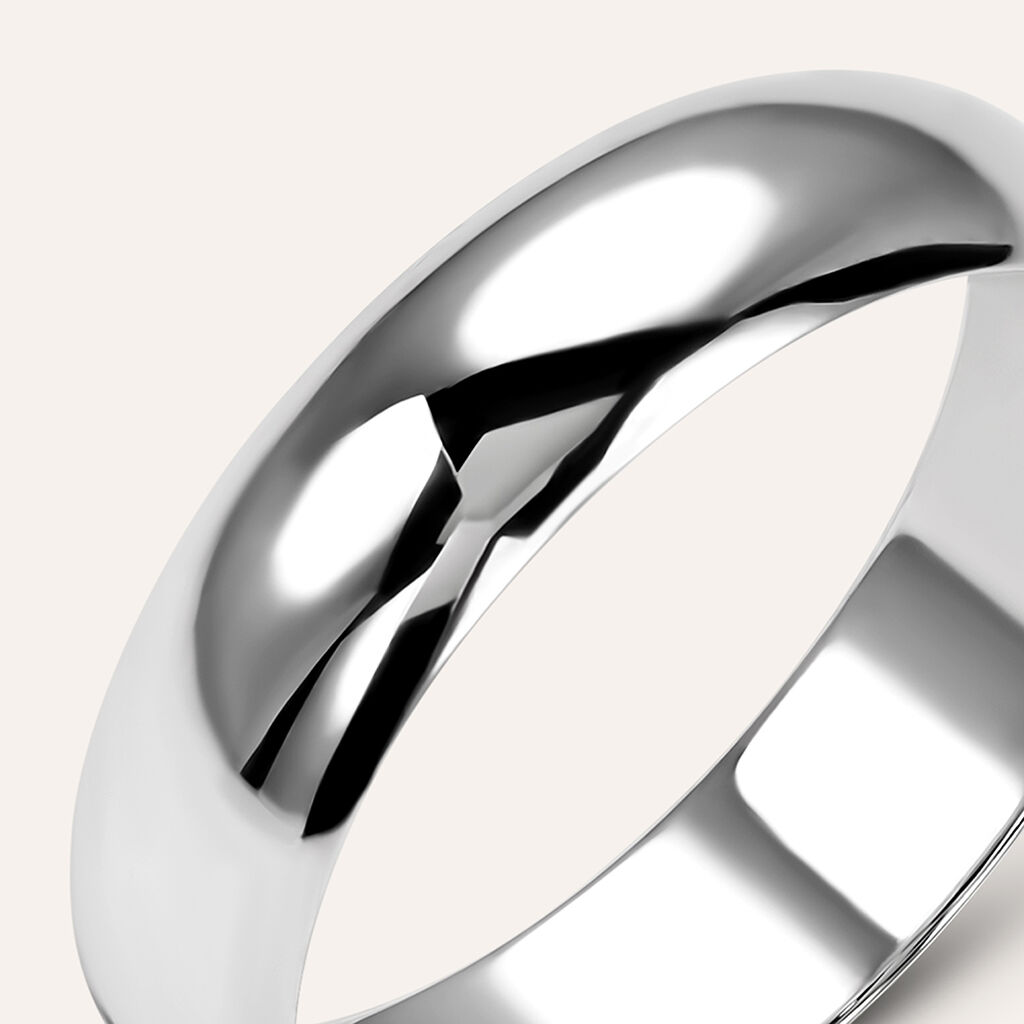 Fede Mantovana Leggera 5 mm Oro Bianco