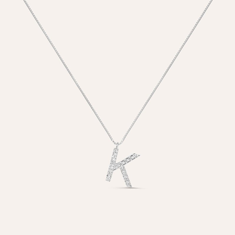 Collana Diamond Letters Oro Bianco Diamante - Collane Donna | Stroili