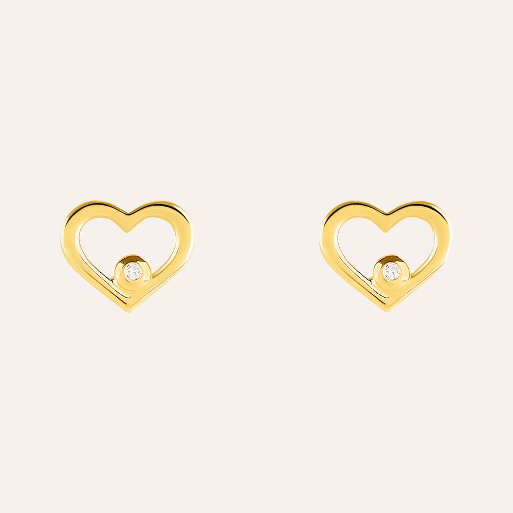 Orecchini Lobo Mon Petit Oro Giallo Diamante