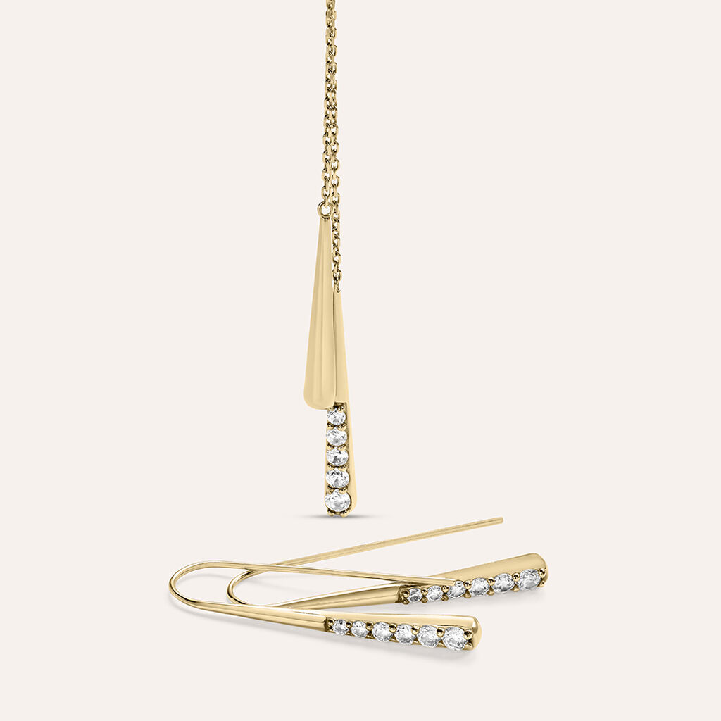 Collana Golden Dreams Placcato Oro Giallo Cubic Zirconia