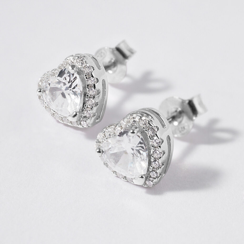 Orecchini Lobo Silver Elegance Argento Rodiato Cubic Zirconia - Orecchini a Lobo Donna | Stroili