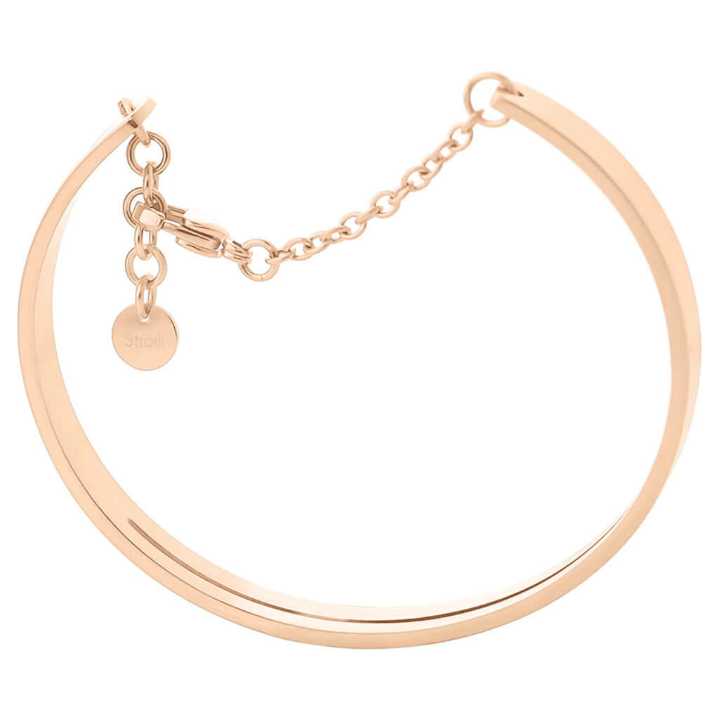 Bangle Lady Message Acciaio Rosa Cristallo - Bracciali Rigidi Donna | Stroili