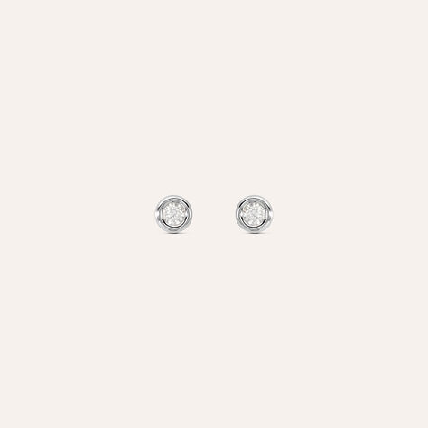 Orecchini Lobo Punto Luce Firmamenti Oro Bianco Diamante - Orecchini a Lobo Donna | Stroili