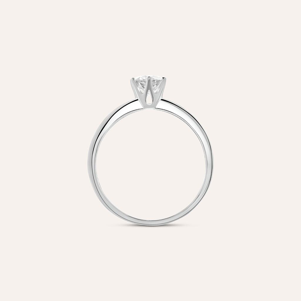 Anello Solitario Diamade Oro Bianco Diamante Lab-Grown - Anelli con Pietre Donna | Stroili