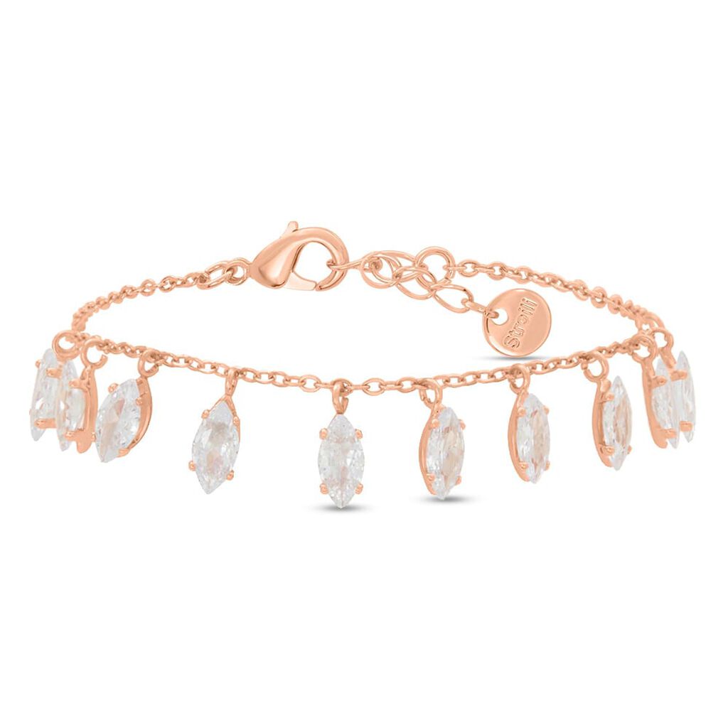 Bracciale Multi Punto Luce Romantic Shine Metallo Rosa Cristallo