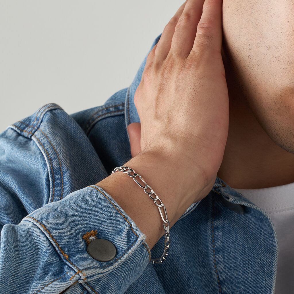 Bracciale Catena L'homme Or Oro Bianco - Bracciali Uomo | Stroili