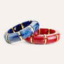 Bangle Elastico Radiance Acciaio Dorato Acrilico Blu