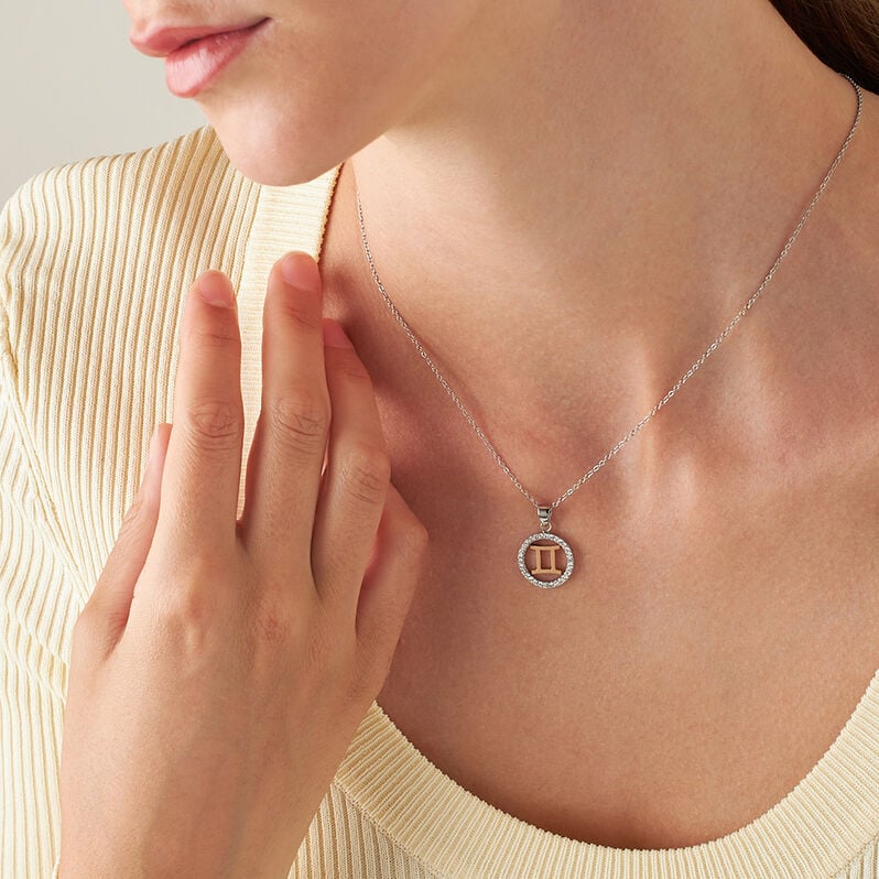 Collana Lady Chic Acciaio Bicolore Bianco / Rosa Cubic Zirconia - Collane Donna | Stroili