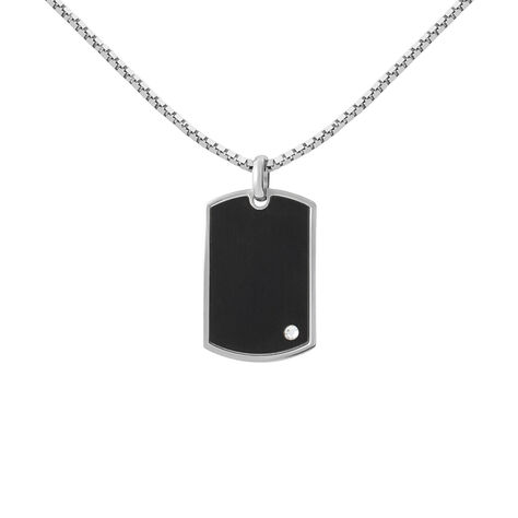 Collana Gentleman Argento Rodiato Cubic Zirconia - Collane Uomo | Stroili