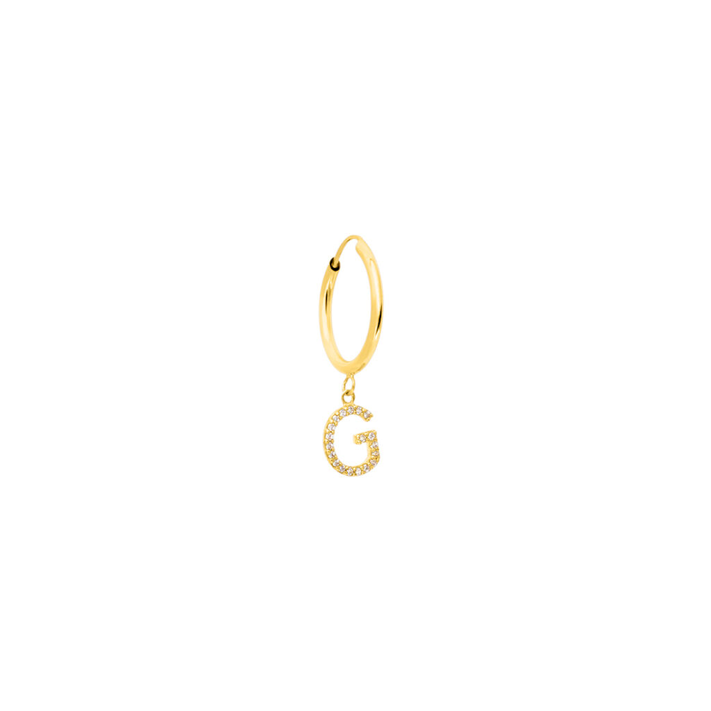 Mono Orecchino A Cerchio Toujours Oro Giallo Cubic Zirconia - Mono Orecchino Donna | Stroili