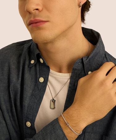 Bracciale Tennis Man Code Acciaio Cubic Zirconia