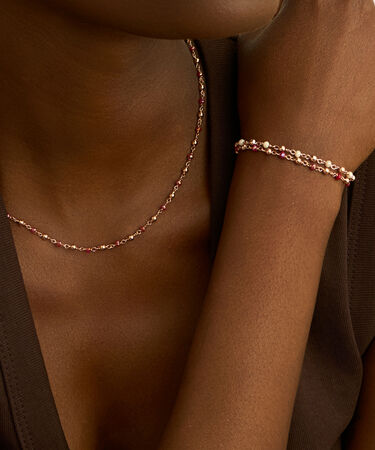 Collana Silver Collection Argento Rosa Cristallo