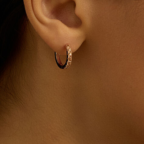 Orecchini A Cerchio Silver Rainbow Argento Rosa Cubic Zirconia - Orecchini a Cerchio Donna | Stroili