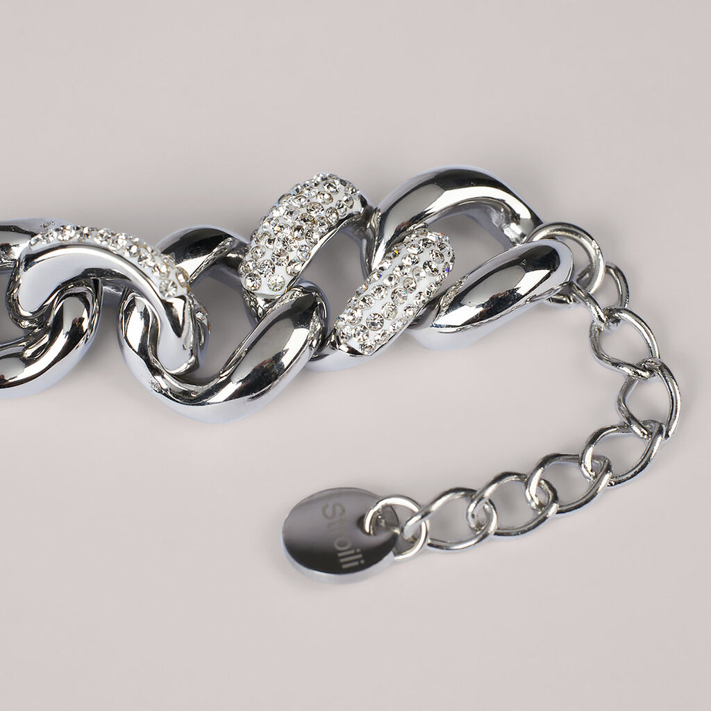 Bracciale Catena Aura Acciaio Cristallo