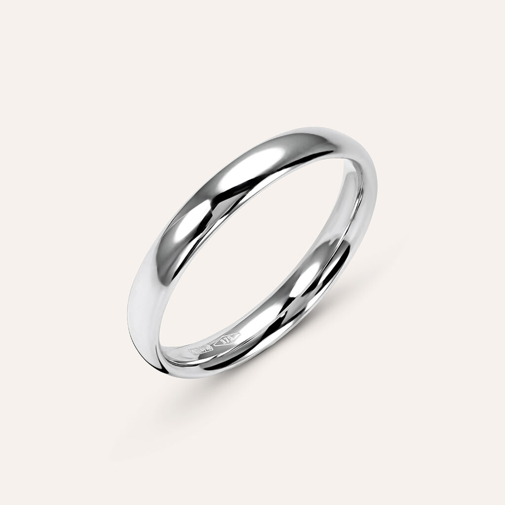 Fede Comoda Leggera 3 mm Oro Bianco