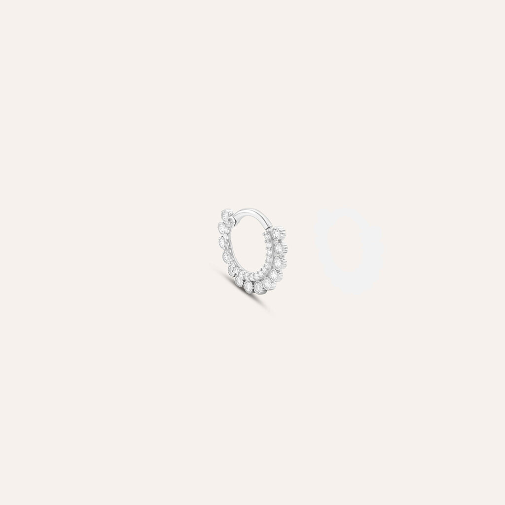 Piercing Orecchio Daith Bon Ton Oro Bianco Cubic Zirconia