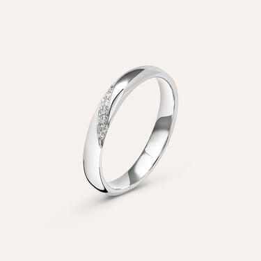 Fede Comoda 3 mm Oro Bianco Diamante Fede Comoda 3 mm Oro Bianco Diamante