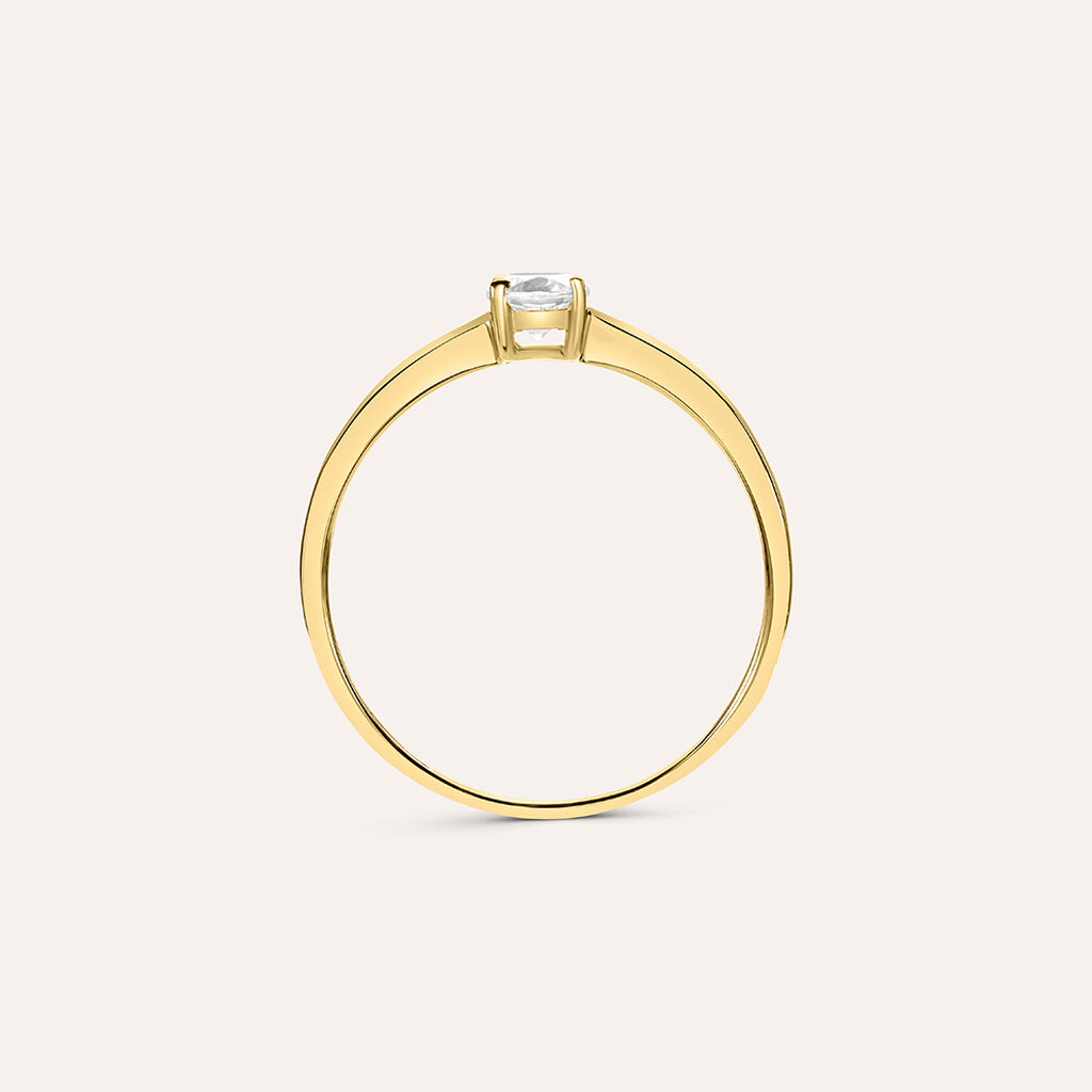 Anello Solitario Claire Oro Giallo Cubic Zirconia - Anelli con Pietre Donna | Stroili