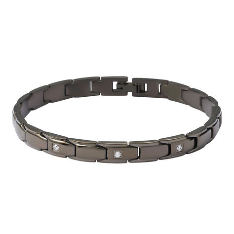 Bracciale Man Code Acciaio Nero Cubic Zirconia - Bracciali Uomo | Stroili