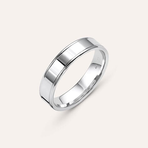 Fede Classica 4.5 mm Oro Bianco - Anelli 18 Carati Uomo | Stroili