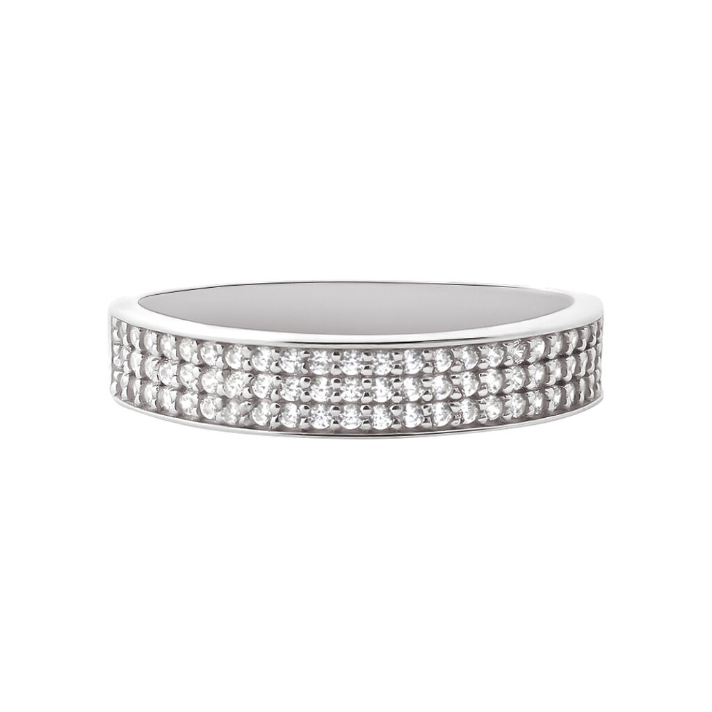 Anello Semi-eternity Silver Shine Argento Rodiato Cubic Zirconia - Anelli con Pietre Donna | Stroili
