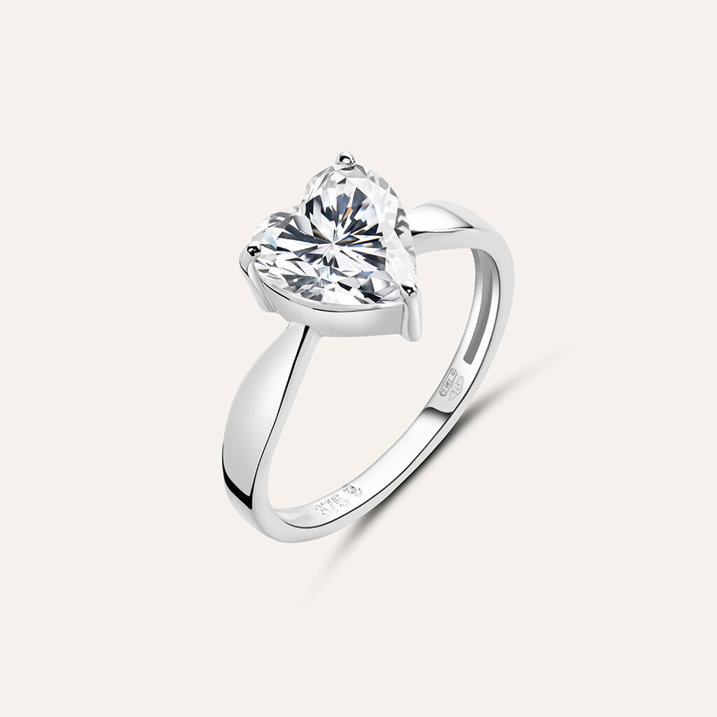 Anello Solitario Claire Oro Bianco Cubic Zirconia - Anelli con Pietre Donna | Stroili