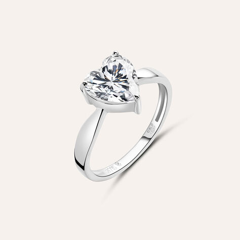 Anello Solitario Claire Oro Bianco Cubic Zirconia - Anelli con Pietre Donna | Stroili