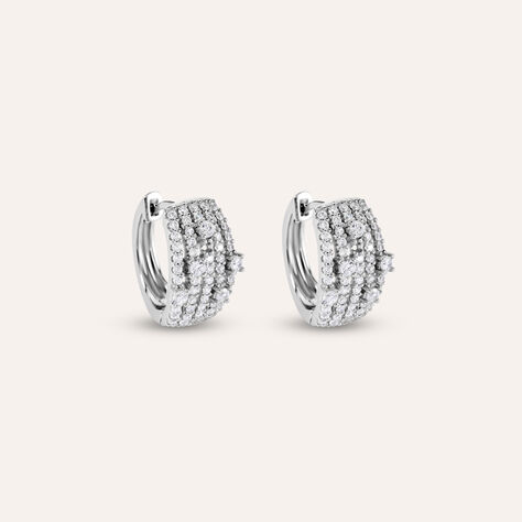 Orecchini A Cerchio Red Carpet Argento Rodiato Cubic Zirconia - Orecchini a Cerchio Donna | Stroili