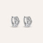 Orecchini A Cerchio Red Carpet Argento Rodiato Cubic Zirconia