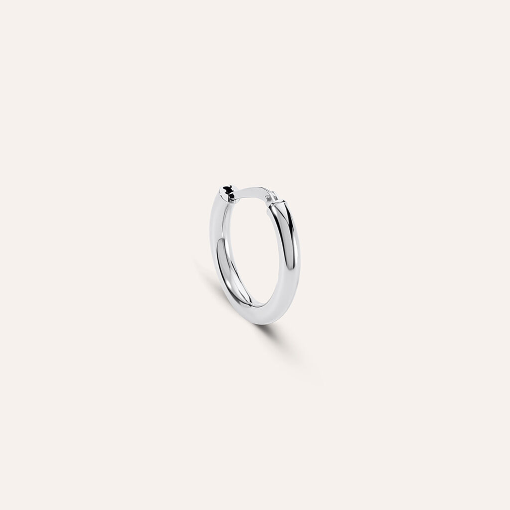 Mono Orecchino A Cerchio Toujours Oro Bianco - Mono Orecchino Unisex | Stroili