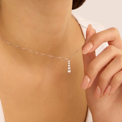 Collana Claire Oro Bianco Cubic Zirconia - Gioielli Donna | Stroili